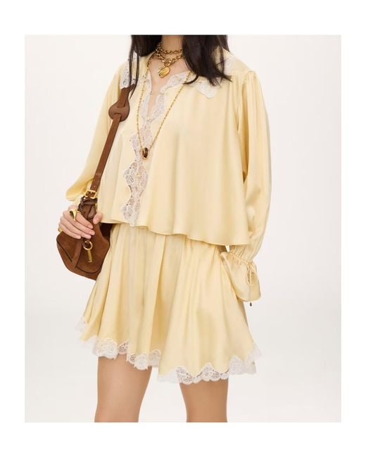 Chloé Natural Fluid Shorts