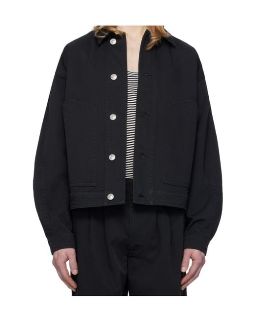 Isabel Marant Black Lapel Long-Sleeved Casual Jacket for men