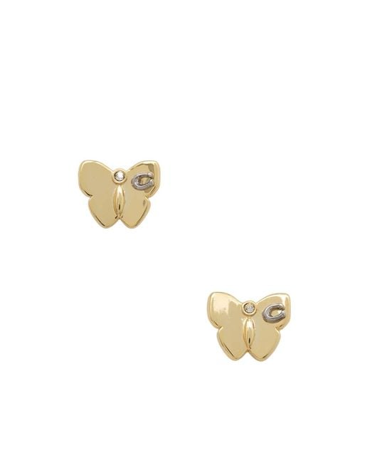 COACH Metallic Butterfly Earrings