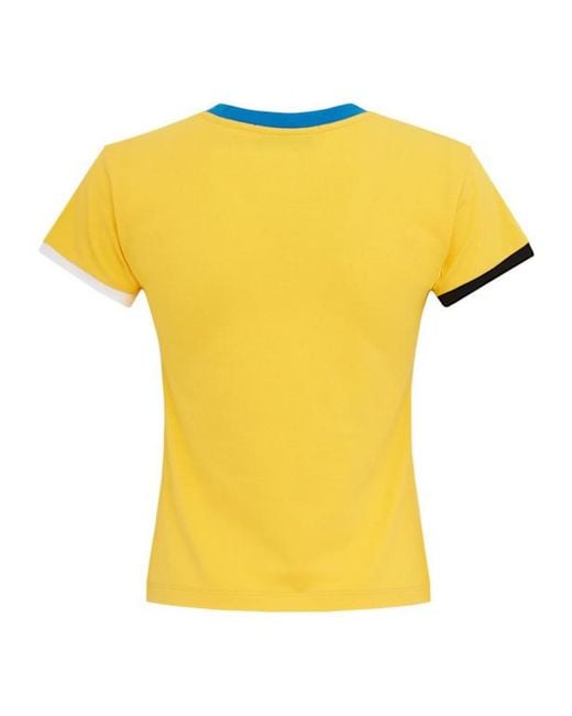 MSGM Yellow Cotton Blend T-Shirt