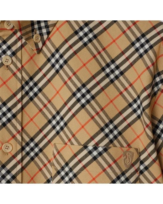 Burberry Brown Checked Long Sleeved Shirt for men