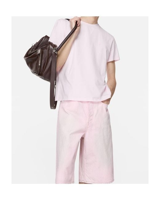 Acne Pink Regular Fit T-Shirt for men