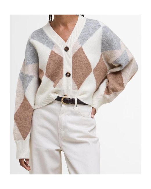 Barbour White Silvia Cardigan