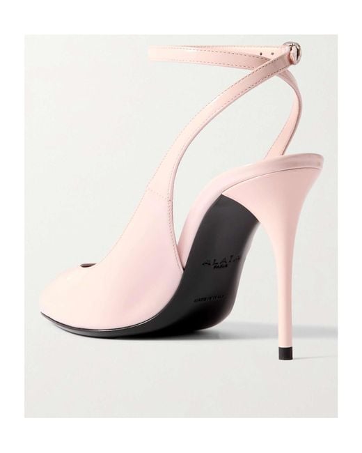 Alaïa White Round Toe High Heel Sandals