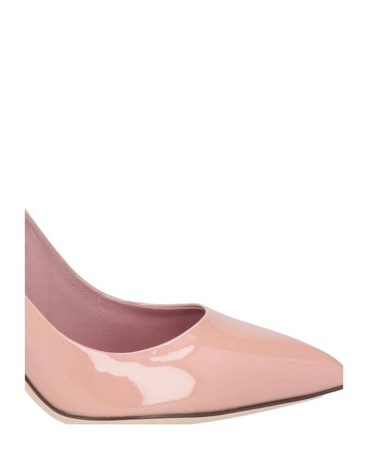 Dolce & Gabbana Pink Simple Glossy Leather Shoes