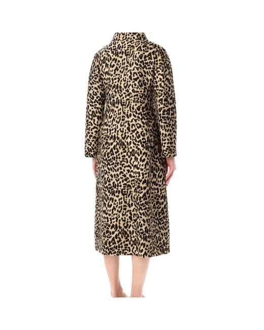 Valentino Multicolor Leopard Printed Double-Breasted Coat