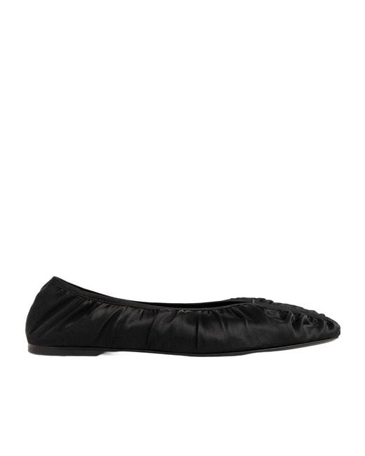 Totême Black Totême The Gathered Ballerina Flats
