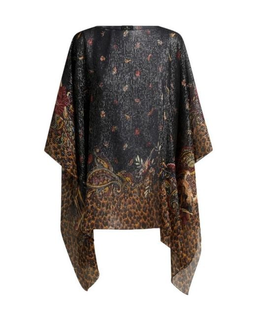 Etro Black Flat-Collar Blouse