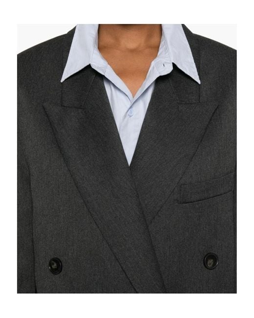 Frankie Shop Black Long-Sleeved Coat