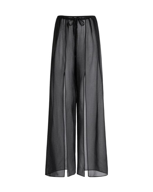 Balmain Gray Monogram Beach Trousers