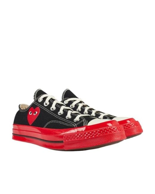 COMME DES GARÇONS PLAY Red Logo Low-Cut Sneakers