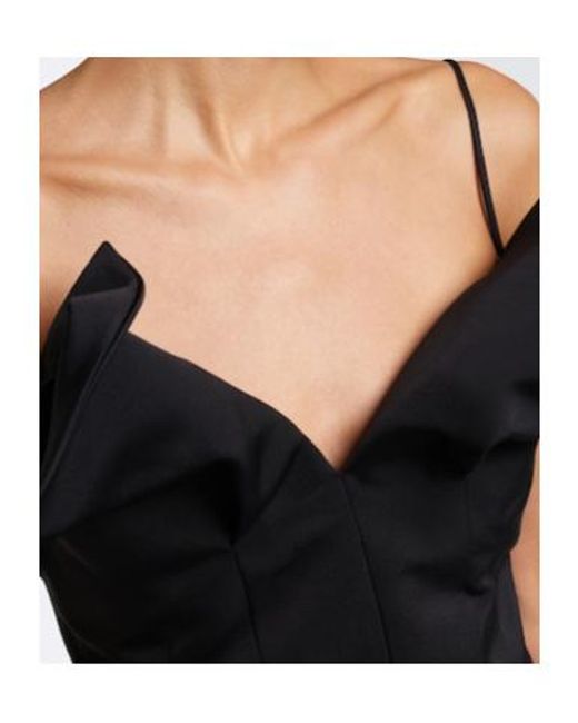 Magda Butrym Black Cotton And Silk Top
