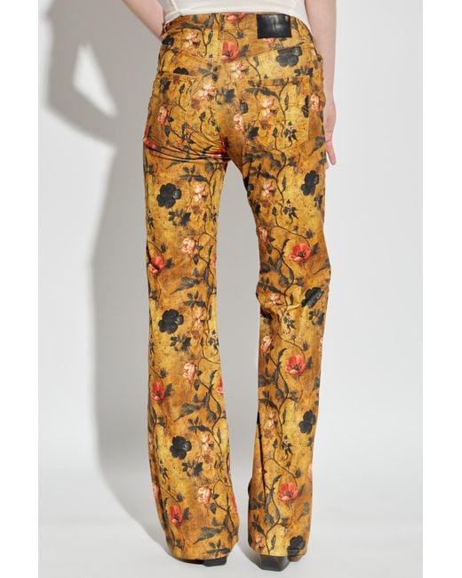 R13 Natural Floral Pattern Track Pants