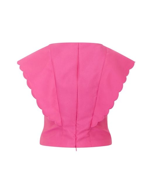Philosophy Di Lorenzo Serafini Pink Scalloped Cropped Top