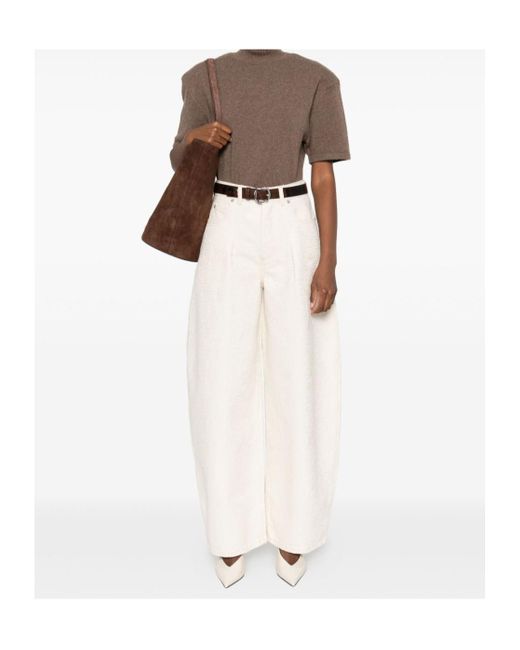 Jacquemus Brown High Neck Knitted Top