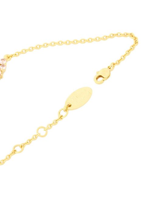 Vivienne Westwood White Feodora Orb Crystal-Embellished Bracelet