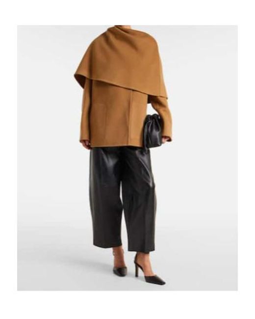 Altuzarra Brown Dak Caped Wool-Blend Coat