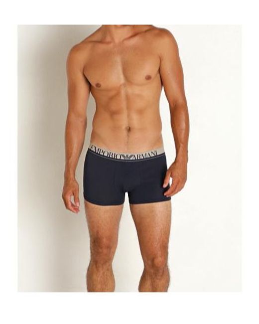 Emporio Armani Blue Logo Boxer Briefs for men