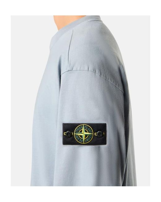 Stone Island Blue Regular Fit Crewneck Sweatshirt for men