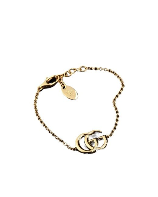 Gucci Metallic Gg Marmont Chain Bracelet