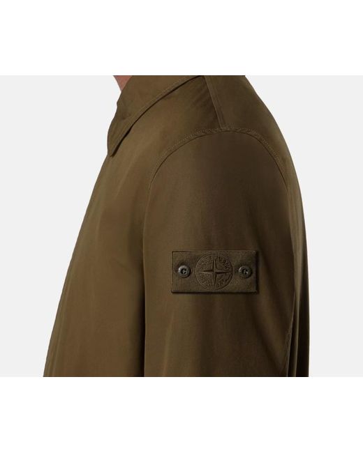 Stone Island Green Windproof And Breathable Coach Jacket for men