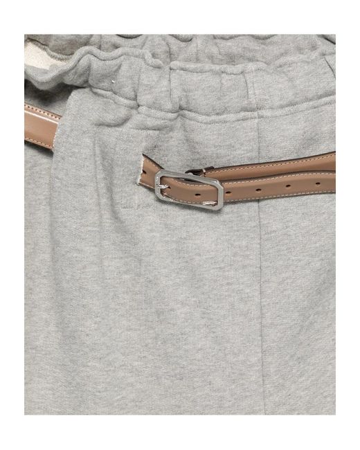 Magliano Gray Solid Color Casual Pants for men