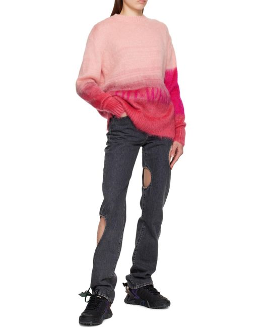 Off-White c/o Virgil Abloh Pink Intarsia-Knit Jumper
