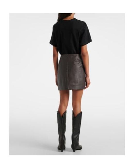 Blazé Milano Gray Coci Leather Miniskirt