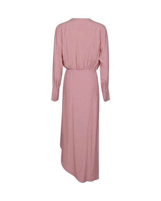 FEDERICA TOSI Pink Asymmetric Wrap Dress