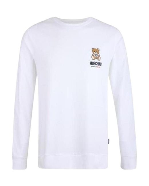 Moschino White Logo Sweater for men