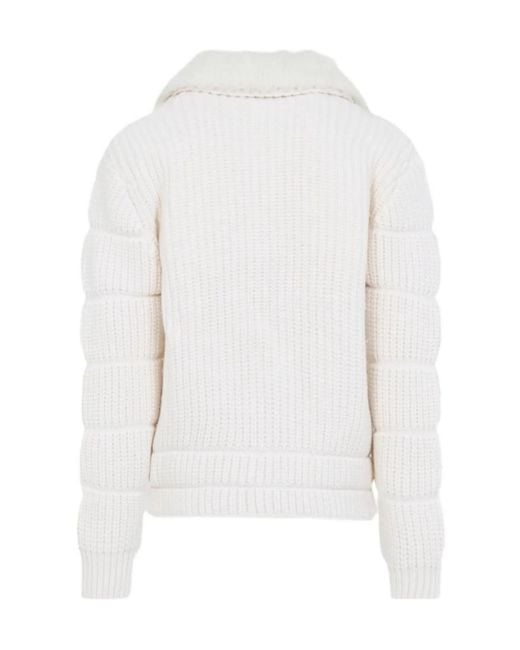 Casablanca White Knitted Padded Jacket for men