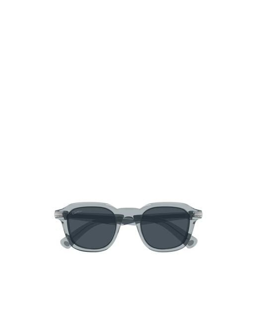 Cartier Blue Rectangular Sunglasses for men