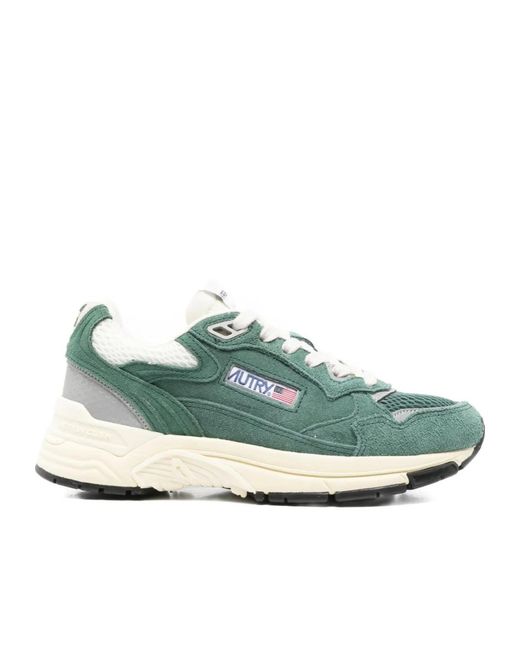 Autry Green Hyperway Suede Sneakers