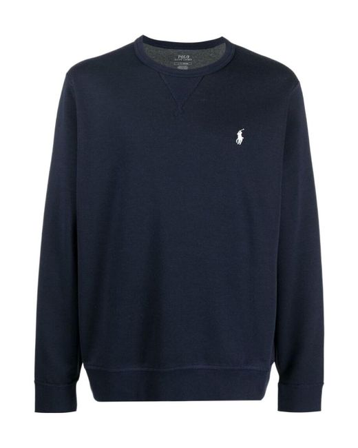 Polo Ralph Lauren Blue Pony Embroidered Crewneck Sweatshirt for men