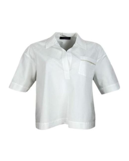 Fabiana Filippi Blue Short-Sleeved Shirt