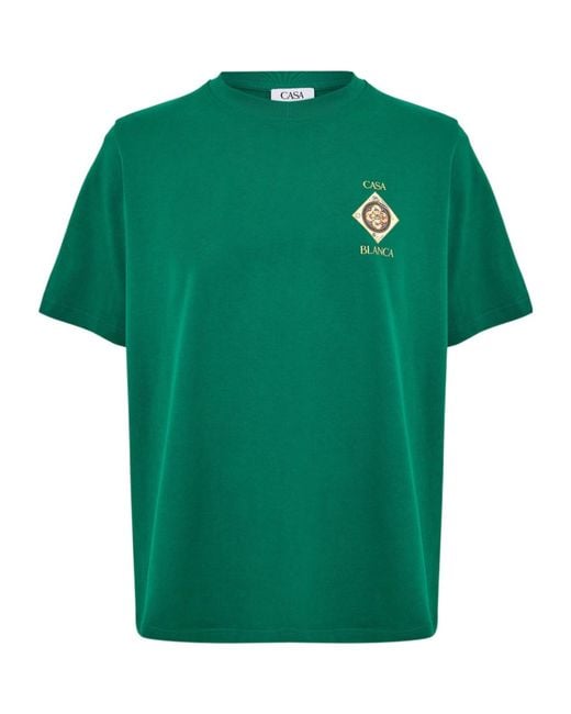 Casablanca Green Printed T-Shirt for men