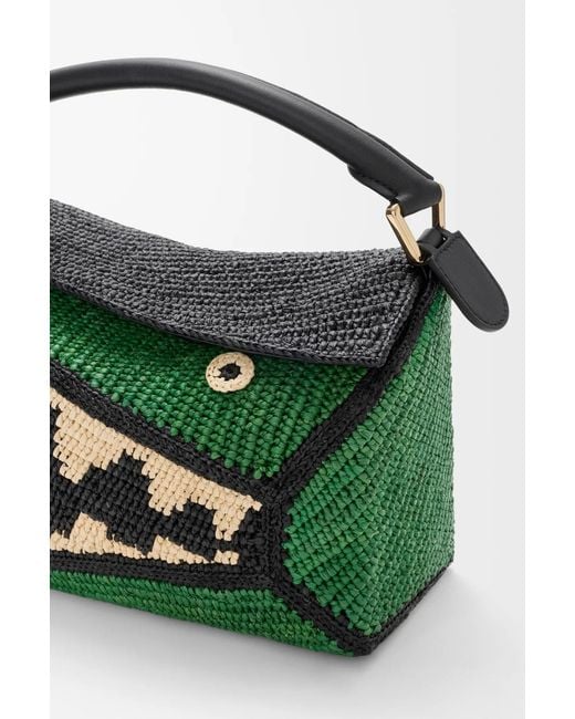 Loewe Green Small Puzzle Edge Shoulder Bag