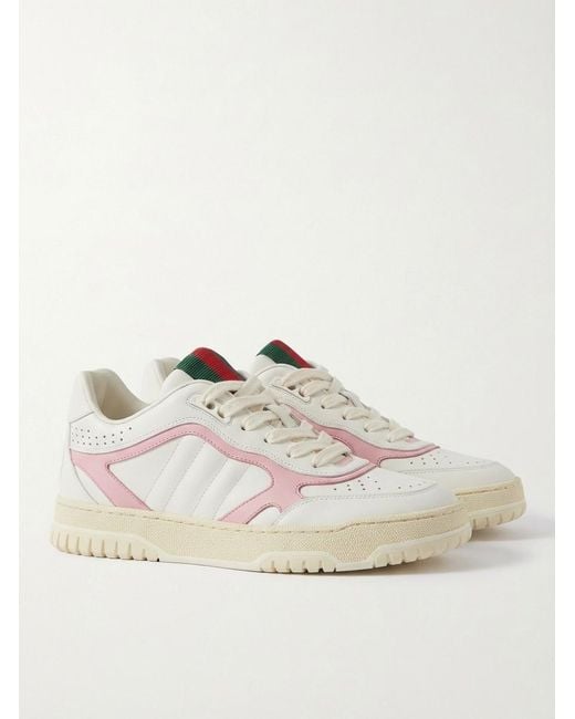 Gucci White Re-Web Low-Top Sneakers