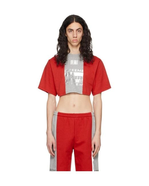 VTMNTS Red Logo Short T-Shirt for men