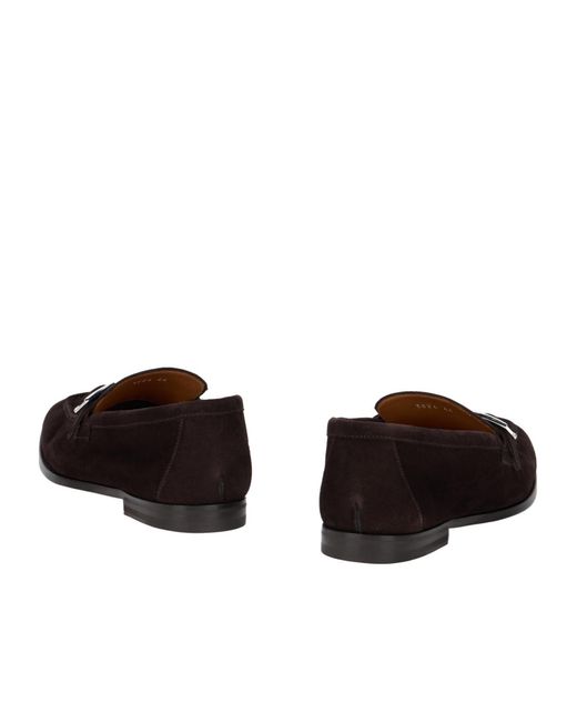 Doucal's Black Buckled Suede Loafers for men