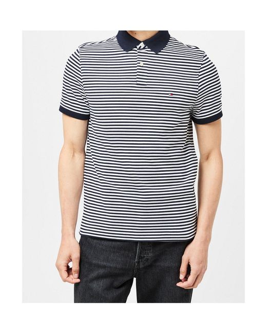 Tommy Hilfiger Blue Logo Short Sleeve Polo Shirt for men