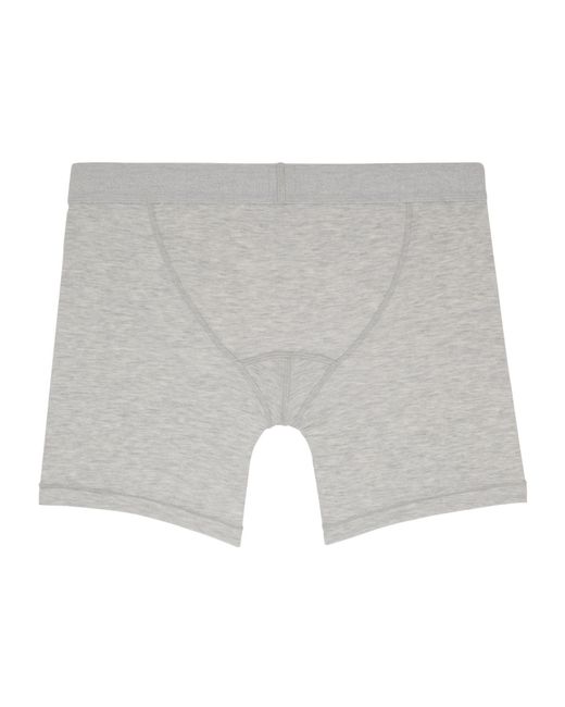 Skims Gray Logo Boxer Briefs Three-Pack for men
