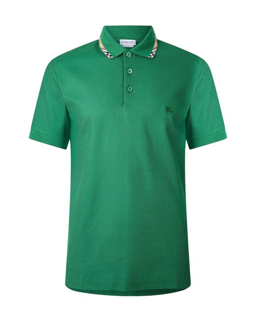 Burberry Green Short Sleeve Polo Shirt for men