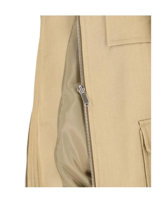 Frankie Shop Natural Kelia Belted Utility Jacket