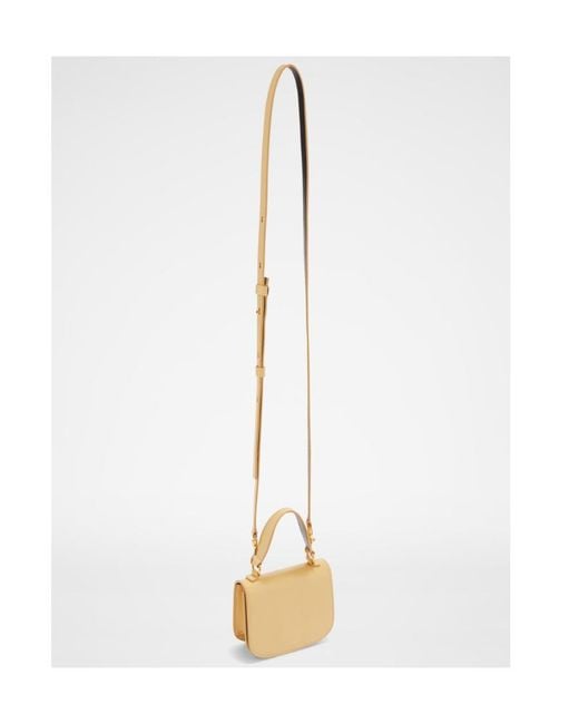 Jil Sander White Logo Print Top Handle Shoulder Bag