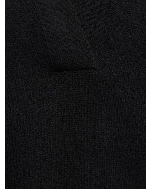 Khaite Black Jo Stretch V-Neck Sweater