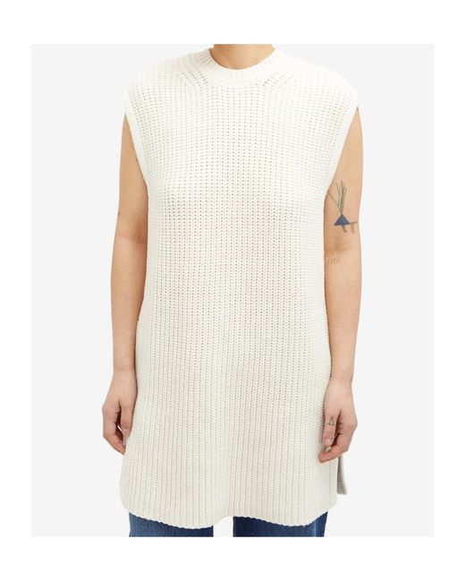 Anine Bing White Olivier Cable-Knit Vest