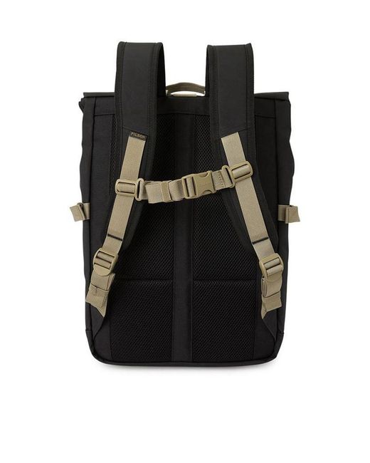 Filson Black Logo Print Backpack for men