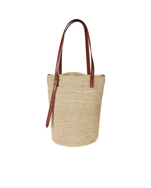 Rabanne White Logo-Embroidered Top Handle Bag