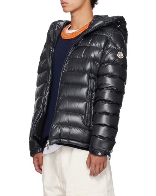 Moncler Black Besines Zip-Up Jacket for men